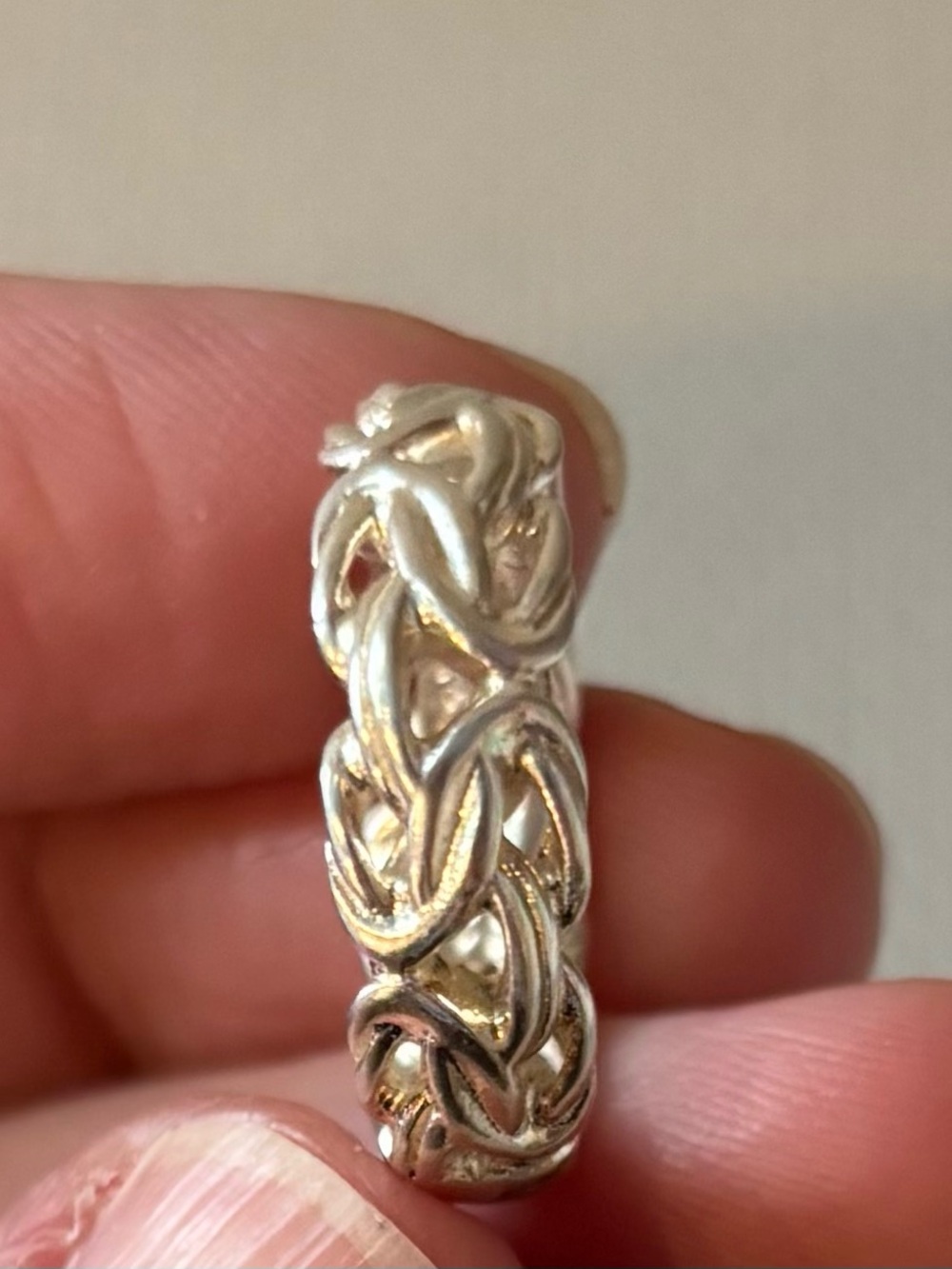 Sterling Silver Braided Band Ring - Silver